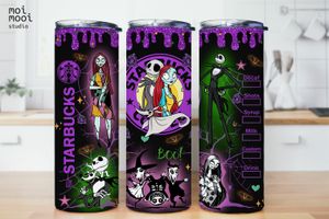 Halloween Nightmare before Christmas 20oz Tumbler Design