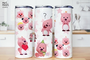 Kids Cartoon Pororo Pink Loopy 20oz Tumbler Design