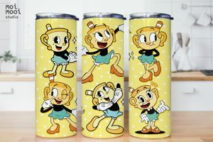 Cartoon The Cuphead Show Ms Chalice Kids Retro 20oz Tumbler Design