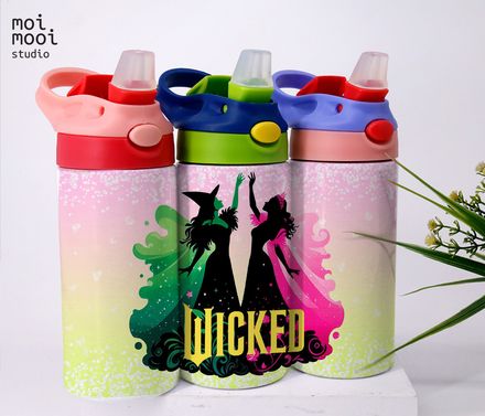 Wicked 12oz Kids Sippy Tumbler Design