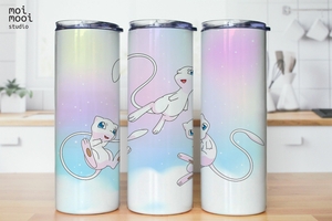 Anime Legendary Pokemon Mew Mewtwo Monster 20oz Tumbler Design