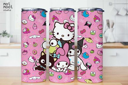 Sanrio Hello Kitty Friends 20oz Tumbler Design
