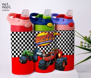 Monster Truck Blaze 12oz Kids Sippy Tumbler Design