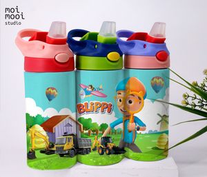 Blippi Kids Science Cartoon 12oz Sippy Tumbler Design