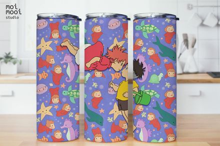 Anime Ghibli Ponyo 20oz Tumbler Design