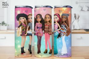 Bratz Doll Girl Toy Cartoon Kids 20oz Tumbler Wrap Design