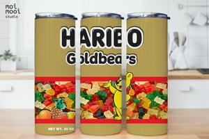 Snack Candy Gummy Haribo Food 20oz Tumbler Design