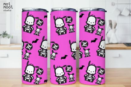Sanrio Pochacco Halloween Kawaii Puppy 20oz Tumbler Design