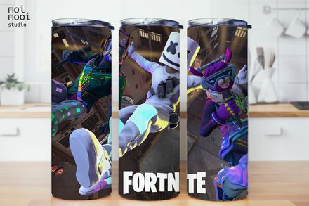 Fortnite Marshmello Video Game Kids 20oz Tumbler Design