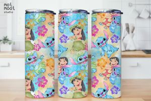Disney Stitch Kawaii Blue Koala 20oz Tumbler Design