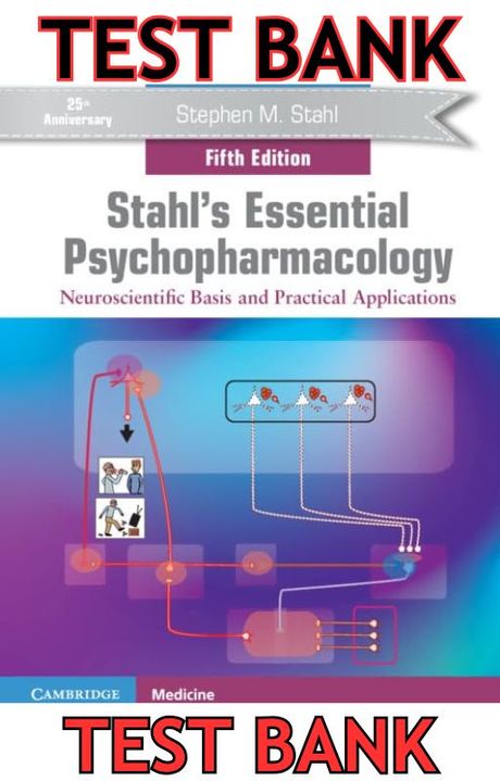 TEST BANK - Essential Psychopharmacology:Neuroscientific Basis &amp; Practical Applications 5E by Stahl