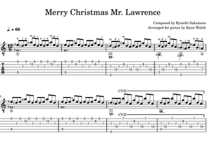 Merry Christmas Mr. Lawrence | Ryuchi Sakamoto | for Solo Guitar