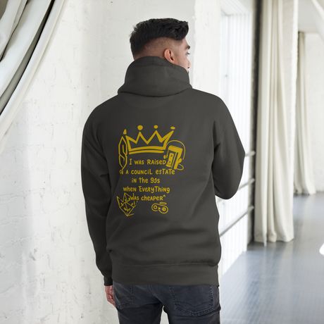 Music Man Hoodie – White Chest Logo &amp; Large Back Print