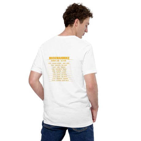 musicmanmike limited edition white tour T shirt