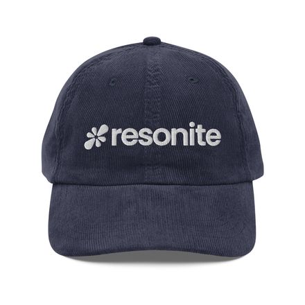Resonite Embroidered Corduroy Cap