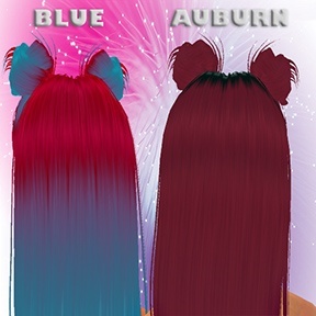 BLUE &amp; AUBURN HAIR TEXTURES