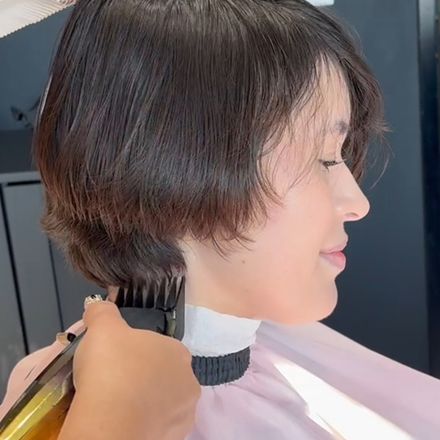 Allison: bald fade pixie cut