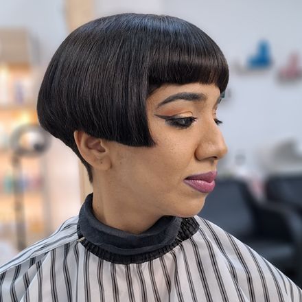 Samantha: mushroom bob to pixie cut 