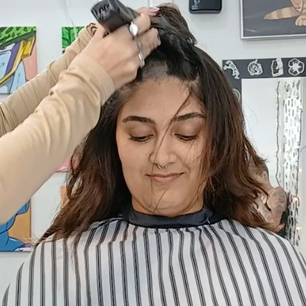 Sue: buzzcut for British brunette