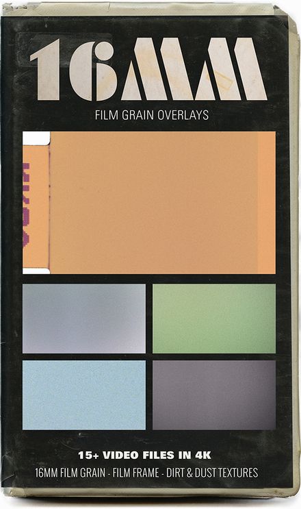 16MM FILM GRAIN OVERLAYS + DIRT &amp; DUST