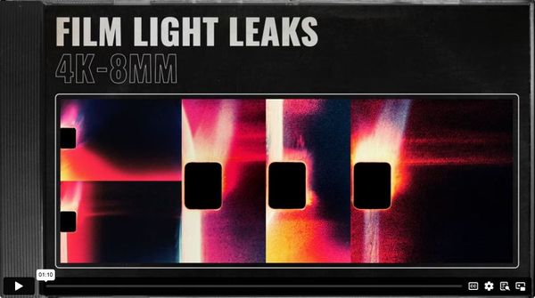 8MM FILM OVERLAYS : LIGHT LEAKS - 4K