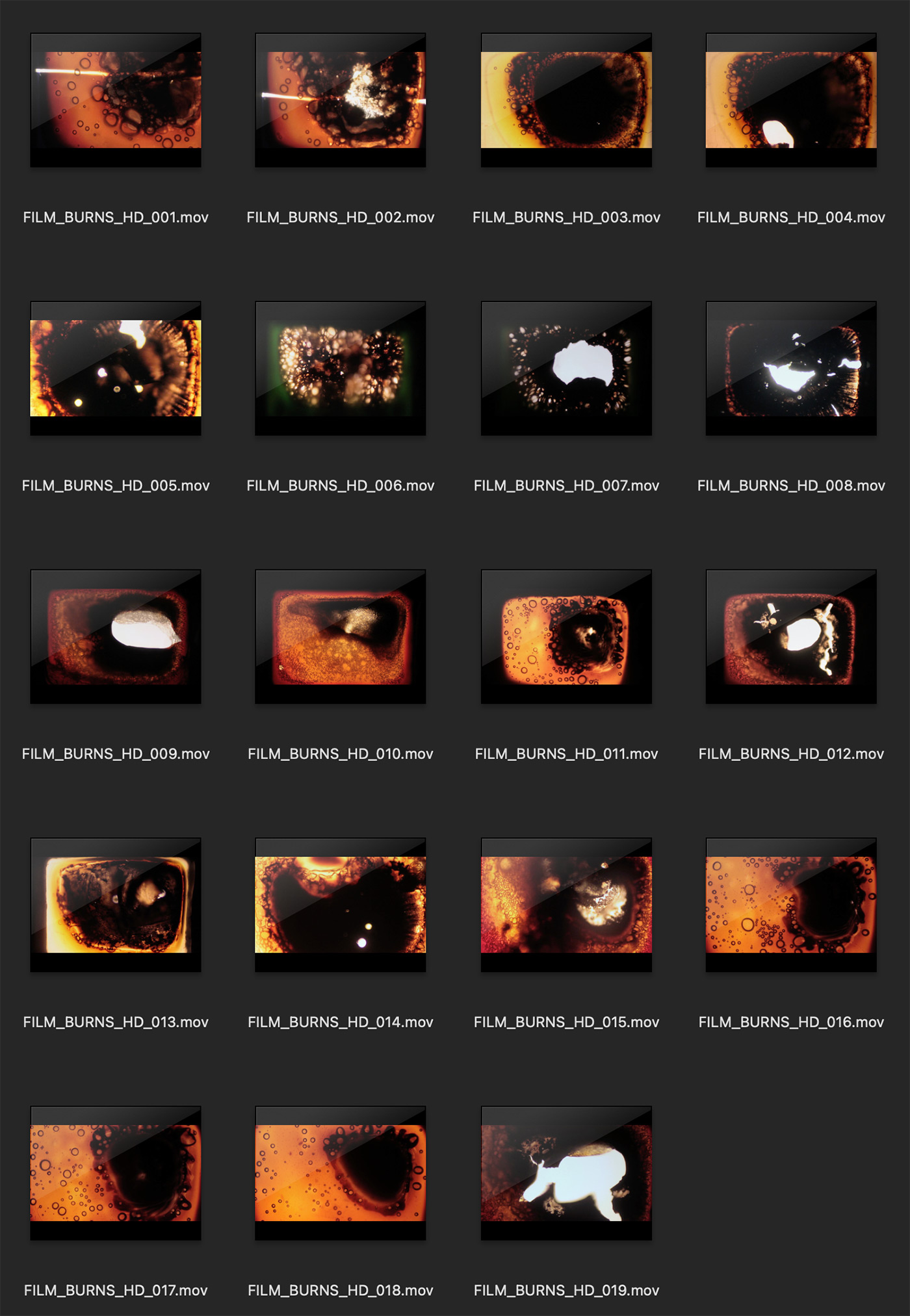 free film burn effects 16mm