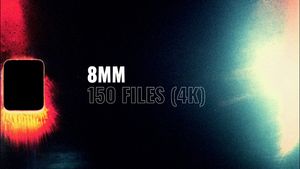 FILM OVERLAYS - SUPER 8MM LIGHT LEAKS (FILM BURNS) - 4K