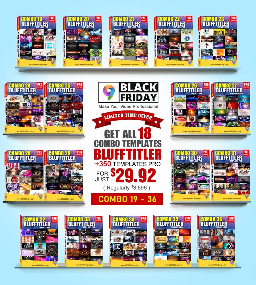 Black Friday - BLUFFTITLER PACK 18 COMBO 19 - 36 [ Only 0.08$ / Temp ]