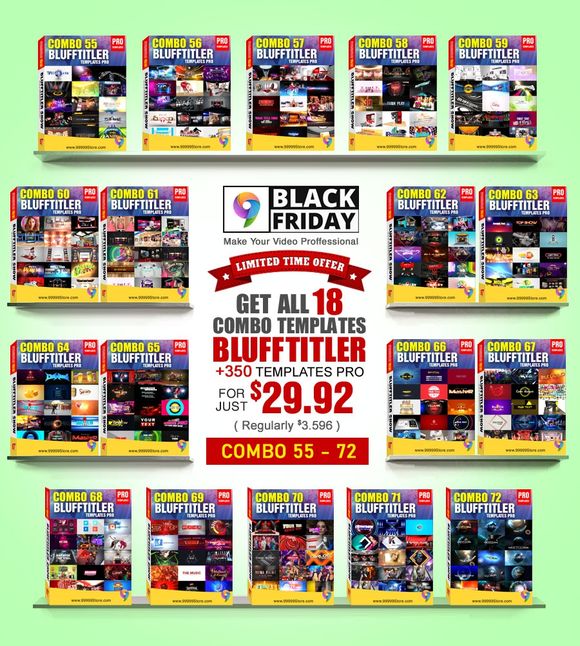 Black Friday - BLUFFTITLER PACK 18 COMBO 55 - 72 [ Only 0.08$ / Temp ]
