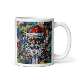 Jean-Michel Basquiat inspired Santa Mug | Nooboo