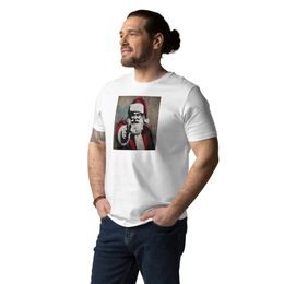 Banksy inspired Santa Unisex Organic Cotton T-Shirt | Nooboo