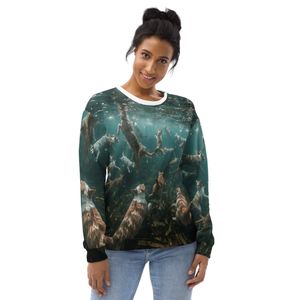 Cats Can Swim Recycled Unisex Sweatshirt | Nooboo