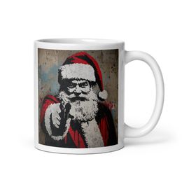 Banksy inspired Santa Mug | Nooboo