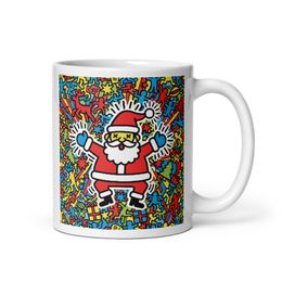  Keith Haring inspired Santa Mug | Nooboo