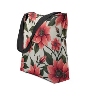 Floral Tote Bag – Artistic Botanical Design | Nooboo