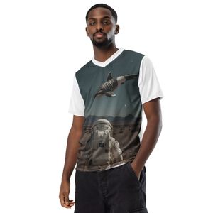 The Astronaut and the Whale Recycled Unisex Sports Jersey | Nooboo