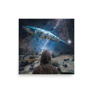 The Hood and the Whale III — Stellar Passage | Matte Paper Poster 12" x 12" | Nooboo