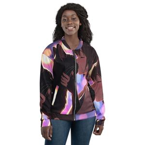Kissing the Cat Unisex Bomber Jacket | Nooboo