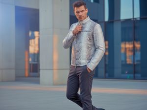 Genuine Python Snakeskin Leather Jacket – Handmade Exotic Skin Moto Style