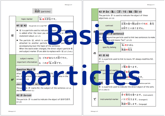 Difference of the particles