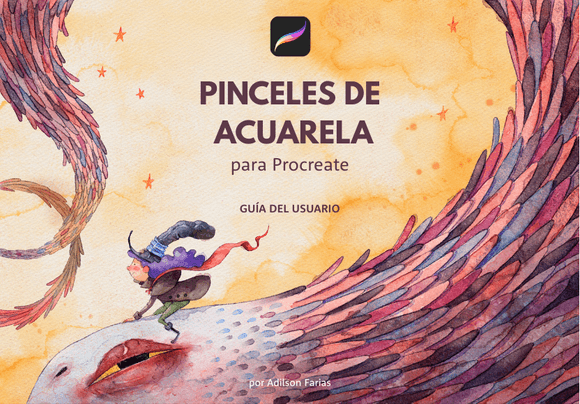 Paquete de pinceles de acuarela digital para Procreate