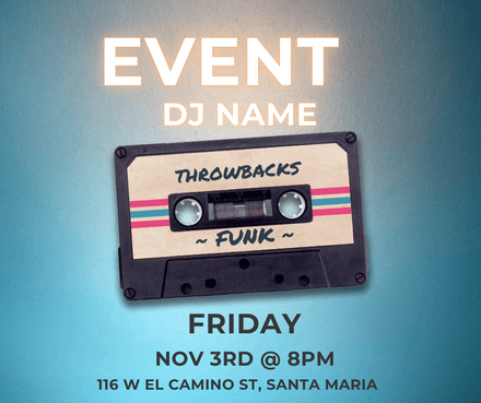 THROWBACK DJ OR PARTY FLYER