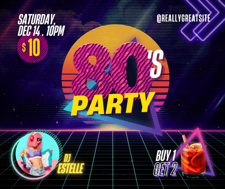 80's Party Flyer