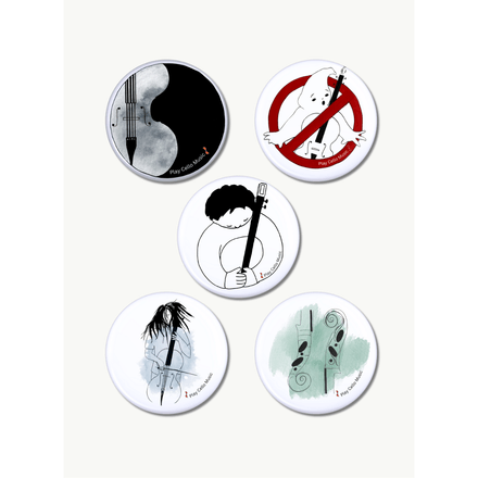 Cello Art Pin Button Collection