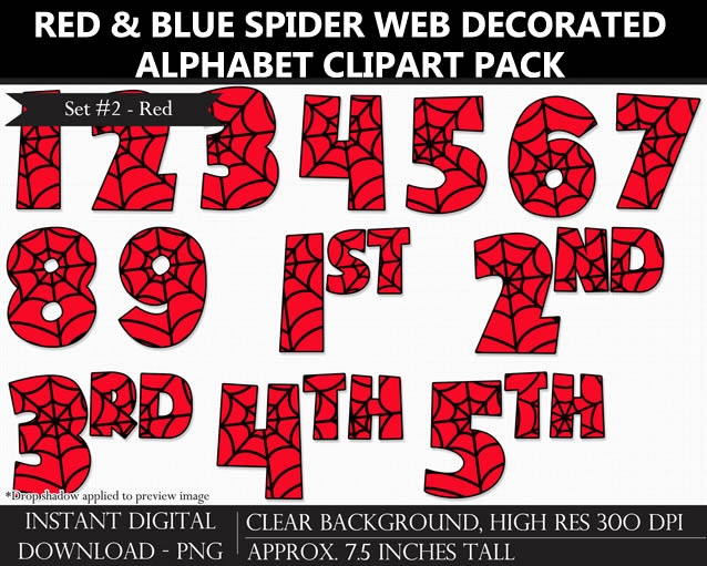 SPIDER WEB PNG Bundle Spider Web Clipart Digital Download 