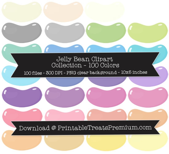 Giant Jelly Bean Clipart - 100 Colors, Candy, Candy Shoppe, Jelly Belly, Sweets, Planner, Sticker	