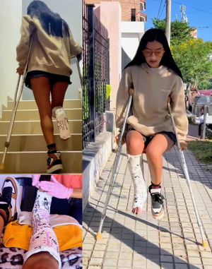 Real injury SLC spa massage · city crutching · stairs by Catalina