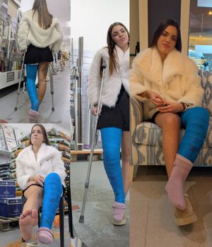 LLC sock on-off shooping crutching by Chiara