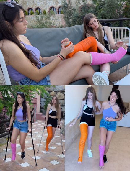 Casted cousins 2: hopping · massage &amp; crutching 2/3