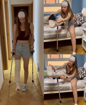 Real injury med LLC indoors · pain · crutching by Gema